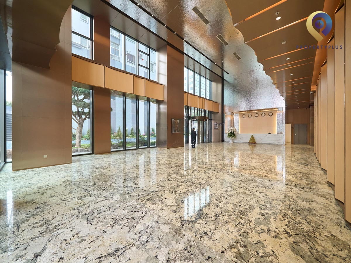 Reception area with modern design at The Marc 88 office building